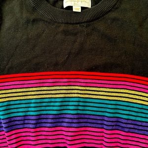 Spiritual Gangster Black Rainbow Sweater Size Small like new